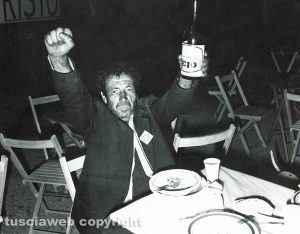 Alfio Pannega alla festa dell'Unità