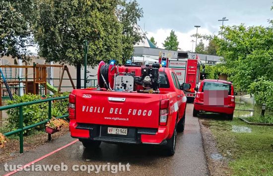 Viterbo - Allagamenti al centro sportivo Libertas Pilastro