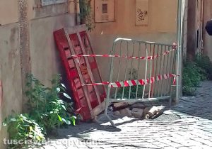 Viterbo - Un bancale abbandonato in via della Pettinara