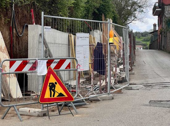 Vitorchiano - Lavori in corso in via Nunziatella 