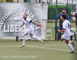 Vittorini in gol contro il Valmontone