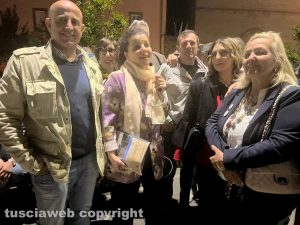 Viterbo - Illuminazione delle mura medievali - La sindaca Chiara Frontini