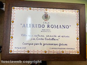 Civita Castellana - Una targa per ricordare Alfredo Romano 