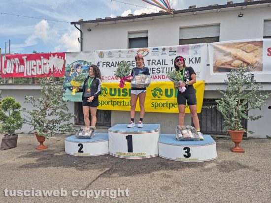 Montefiascone - La quarta edizione della Francigena Trail - Il podio femminile