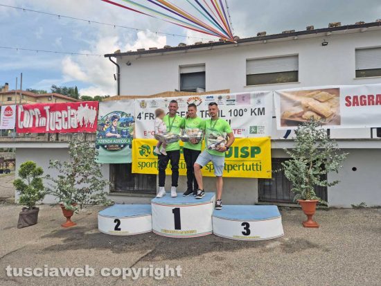 Montefiascone - La quarta edizione della Francigena Trail - Il podio maschile