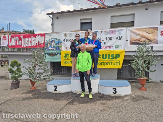 Montefiascone - La quarta edizione della Francigena Trail - La premiazione della società più numerosa