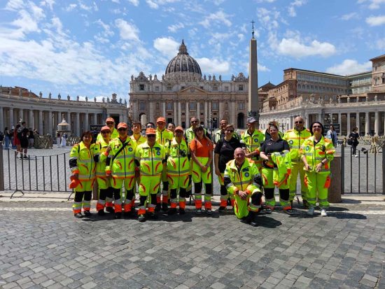 Città del Vaticano - Una delle squadre di protezione civile della Tuscia