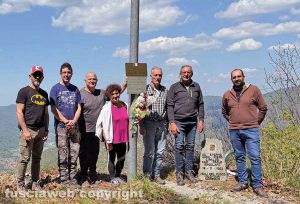 Garessio - Il luogo dell'incidente del Tornado - La delegazione da Montefiascone con alcuni cittadini di Garessio