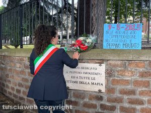 Viterbo - La commemorazione di Peppino Impastato al parco Robinson - La sindaca Chiara Frontini
