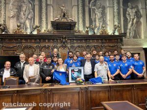 Viterbo - Consegna attestato di merito sportivo ai Lions Alto Lazio Rugby