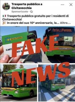 La fake news segnalata da Civitavecchia servizi pubblici