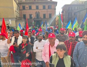 La manifestazione degli operai agricoli della Tuscia