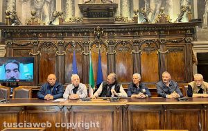 Presentazione della partita di calcio tra la squadra del Sodalizio dei facchini di santa Rosa e la Asfa-Uila