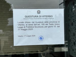 Viterbo - Sospensione attività dello Chic