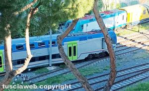 Viterbo - Treno deraglia alla stazione di Porta Fiorentina