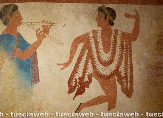 Tarquinia - Affresco tomba n. 6438 dedicata a Franco Adami