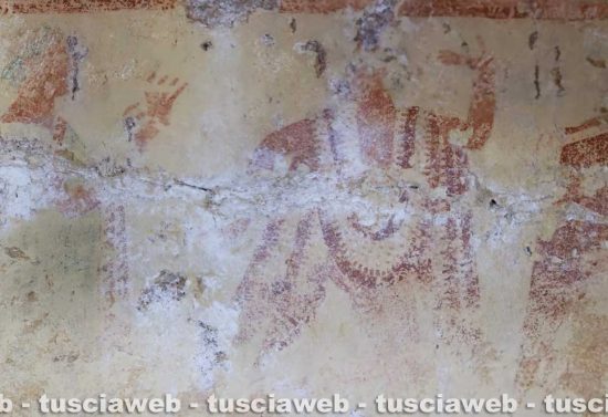 Tarquinia - Affresco tomba n. 6438 dedicata a Franco Adami