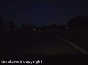 Viterbo - Lampioni spenti sulla Cassia Nord