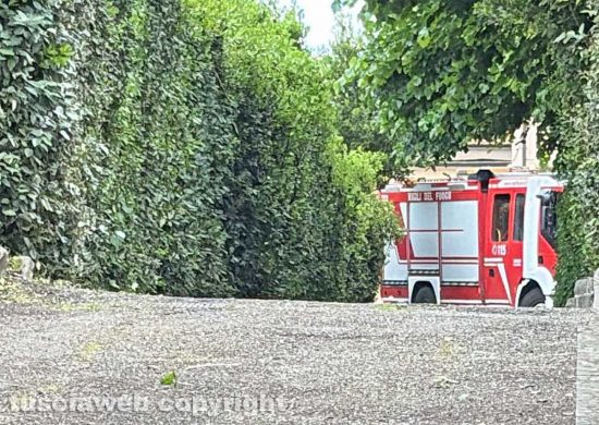 Montefiascone - Incendio a Villa Margherita, a fuoco una parte del giardino