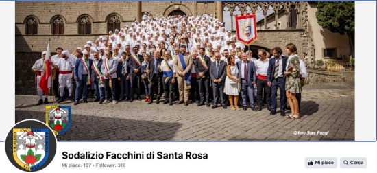 La nuova pagina Facebook del Sodalizio dei facchini di Santa Rosa
