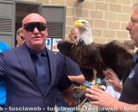 Caprarola - L'ex falconiere della Lazio, Juan Bernabé, con l’aquila Olympia