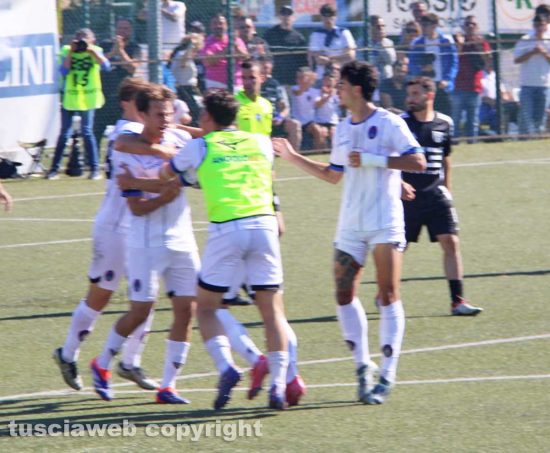 L'esultanza del Civitavecchia Calcio