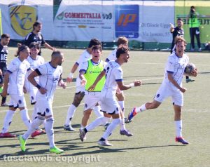 L'esultanza del Civitavecchia Calcio