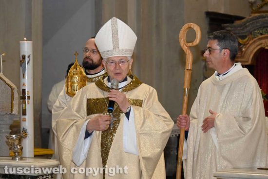Viterbo - La messa solenne in onore di Santa Rita alla Trinità - Il vescovo Francesco Orazio Piazza