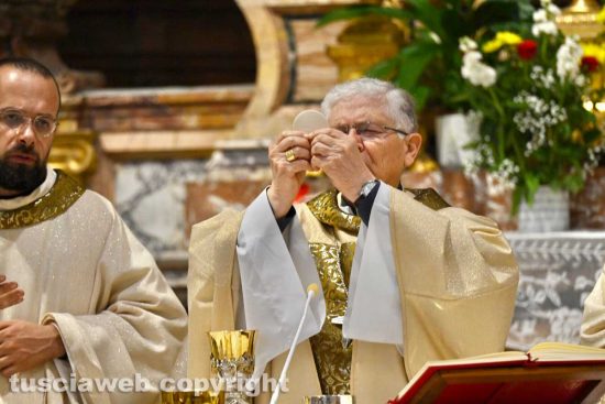 Viterbo - La messa solenne in onore di Santa Rita alla Trinità - Il vescovo Francesco Orazio Piazza
