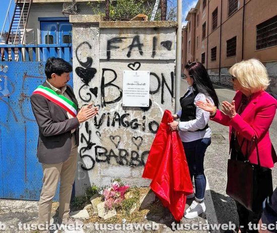 Civitavecchia - Inaugurata la targa in memoria di Giordano Sacchetti