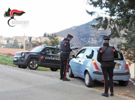 I controlli dei carabinieri di Rieti