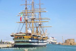 La nave Amerigo Vespucci a Civitavecchia