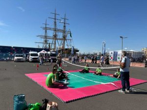 Civitavecchia - Una dimostrazione di sitting volley della Top five pallavolo