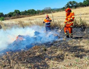 Tuscania - Incendio a Sasso Pinzuto