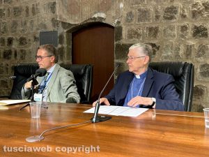 Viterbo - Il congresso internazionale "Beauty and the Built Landscape" - Il vescovo Piazza e l'assessore Aronne