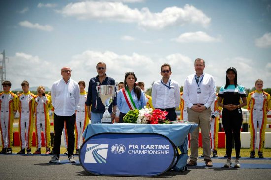 Leopard Circuit Viterbo - Karting - La cerimonia di premiazione con la sindaca Chiara Frontini