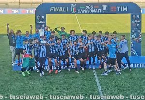 Esultanza del Lecco U15 dopo lo scudetto vinto al Rocchi
