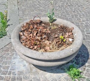 Viterbo - Fioriere a piazza della Rocca