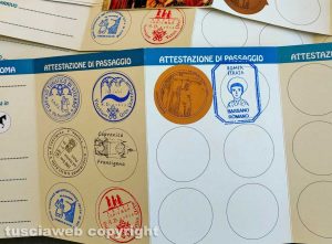 Carta del Pellegrino - Il timbro della Romea Strata a Bassano Romano