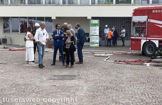 Viterbo - Rogo alla facoltà di Agraria - I primi sopralluoghi