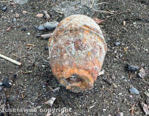 Montefiascone - L'ordigno bellico trovato al lago di Bolsena