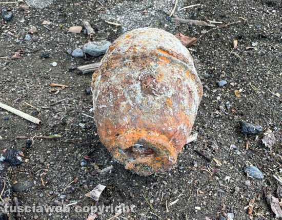 Bolsena - L'origno bellico trovato al lago