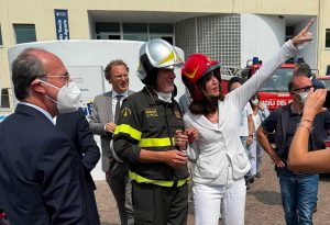 Rogo alla facoltà di agraria - La visita della ministra Anna Maria Bernini all'Unitus