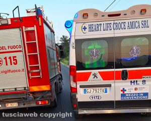 Vigili del fuoco e ambulanza