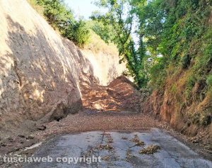Viterbo - La frana in Strada Filante - Foto scattata sabato 21 giugno 2025