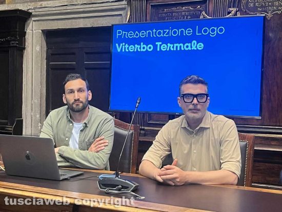 Presentazione logo Viterbo termale - Da sinistra: Daniele Muzzi e Simone Iocco