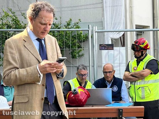 Viterbo - Rogo ad Agraria - Il rettore Stefano Ubertini e il consulente Rodolfo Fugger