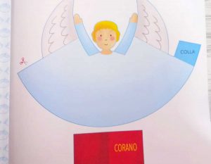 Civitavecchia - L'angelo e il corano nel libro della scuola elementare