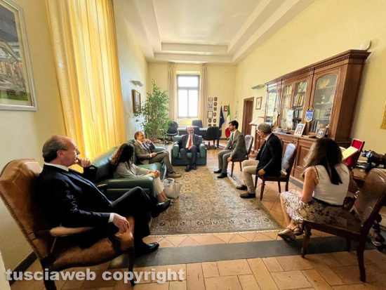 Viterbo - L'incontro tra il rettore Stefano Ubertini e il presidente del Lazio Francesco Rocca