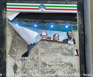 Gradoli - Strappato il manifesto di Fratelli d'Italia